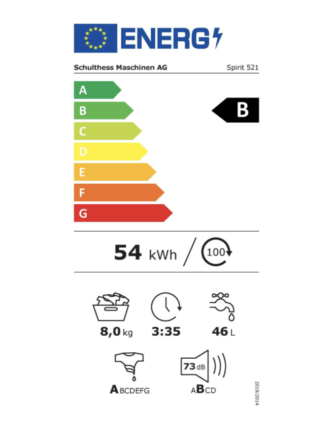 Schulthess Waschmaschine Spirit 521 – B, rechts – Bild 3