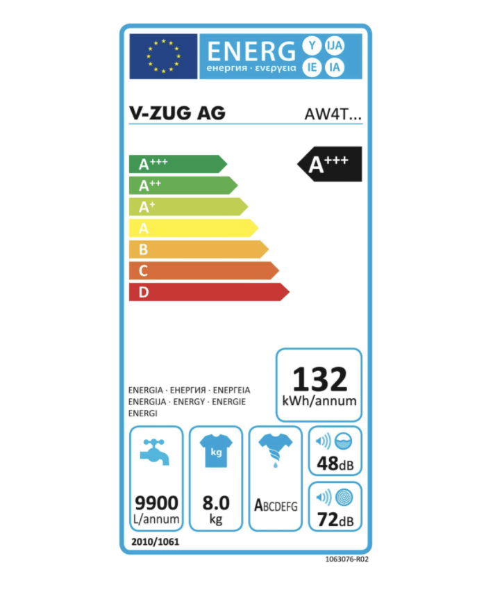 V-ZUG Waschmaschine AdoraWaschen V4000 OptiDos – B – Bild 3